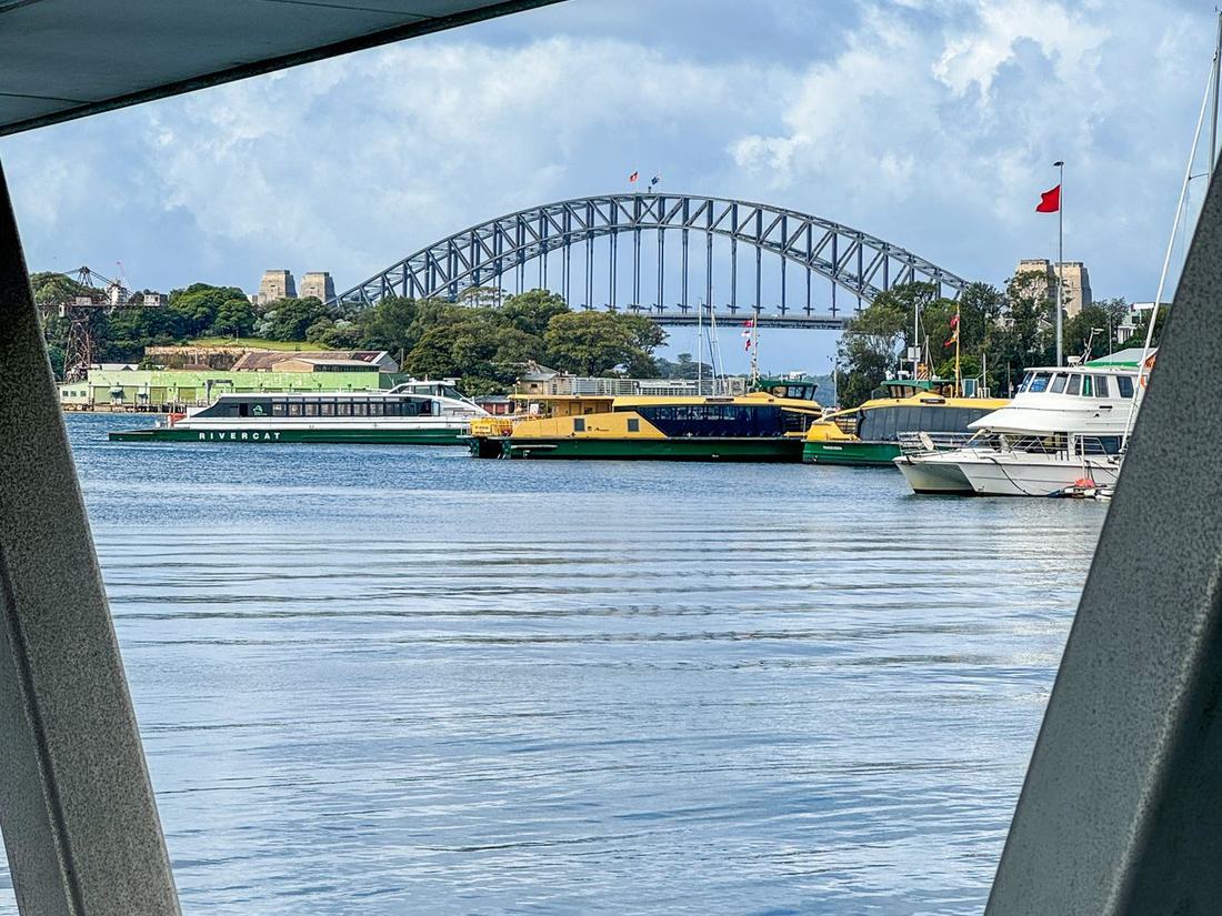Sydney Harbour Bridge framed view from Darling Point