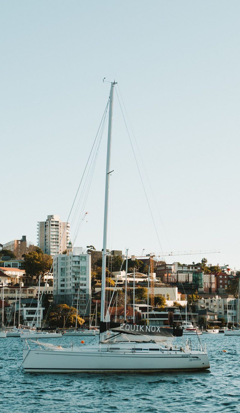 Yachts moored in Double Bay harbour, Sydney